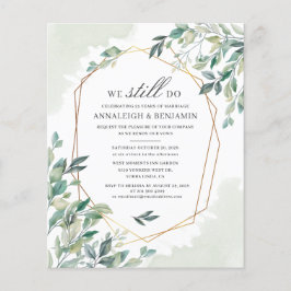 Budget Eucalyptus Greenery Bröllop Vow Renewal