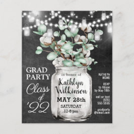 BUDGET Eucalyptus Greenery GRAD Party bjudan