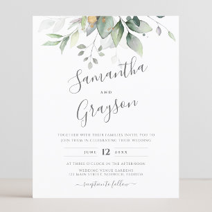 Budget Eucalyptus Greenery Löv Elegant bröllop