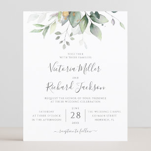 Budget Eucalyptus Greenery Löv Elegant bröllop