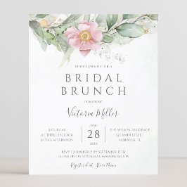 Budget Eucalyptus Greenery Möhippa Brunch Inbjudan