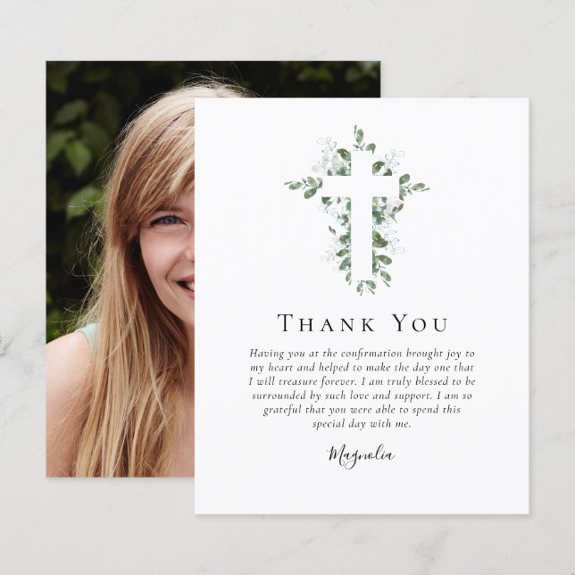 BUDGET Eucalyptus Kor | Bekräftelse Tack (Fram/baksida)