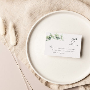Budget Eucalyptus Lämna Greenery Bröllop OSA Card Anteckningskort