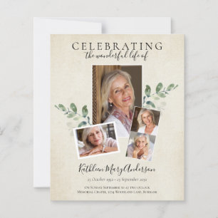 BUDGET Eucalyptus Memorial Service-inbjudan