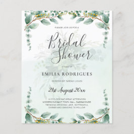 BUDGET Eucalyptus MÖHIPPA Greenery Guld QR C Flygblad