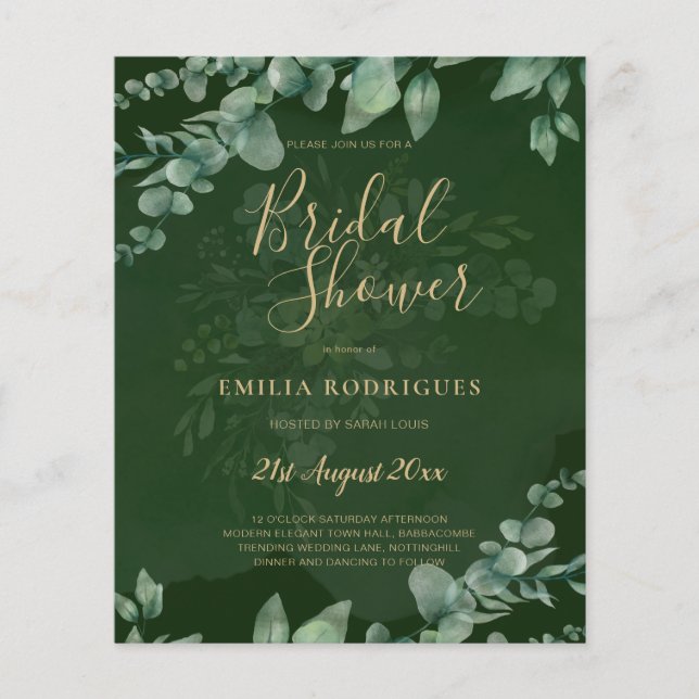 BUDGET Eucalyptus MÖHIPPA Greenery Guld QR C Flygblad (Framsidan)