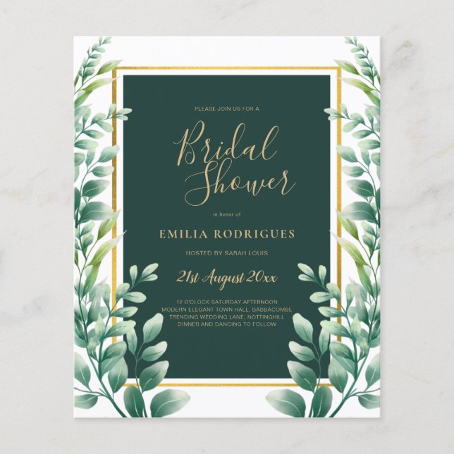 BUDGET Eucalyptus MÖHIPPA Greenery Guld QR C Flygblad (Framsidan)