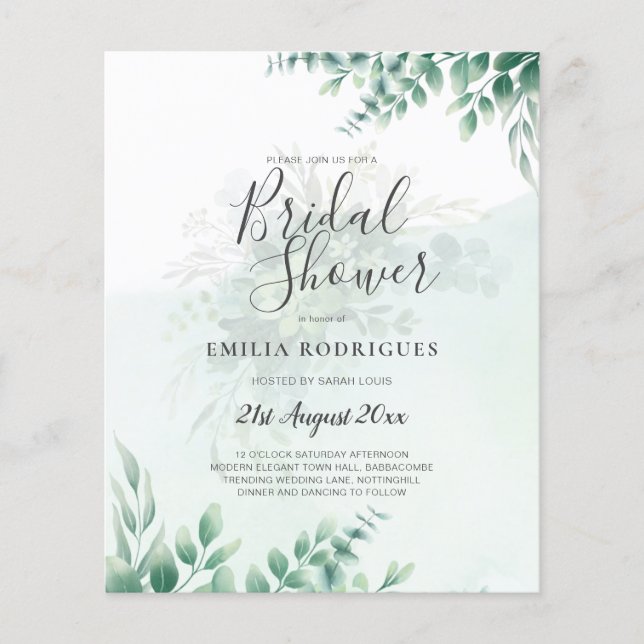 BUDGET Eucalyptus MÖHIPPA Greenery Guld QR C Flygblad (Framsidan)