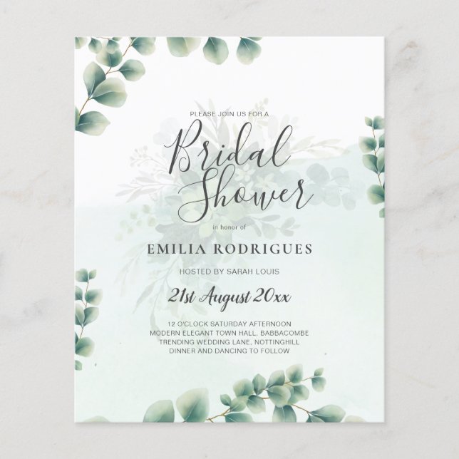 BUDGET Eucalyptus MÖHIPPA Greenery Guld QR C Flygblad (Framsidan)