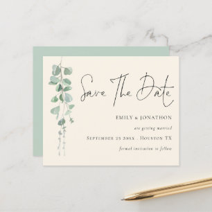 Budget Eucalyptus QR Code Sage Ivory Spara datum