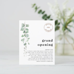 Budget Eucalyptus QR Code Store Grand Open Logotyp
