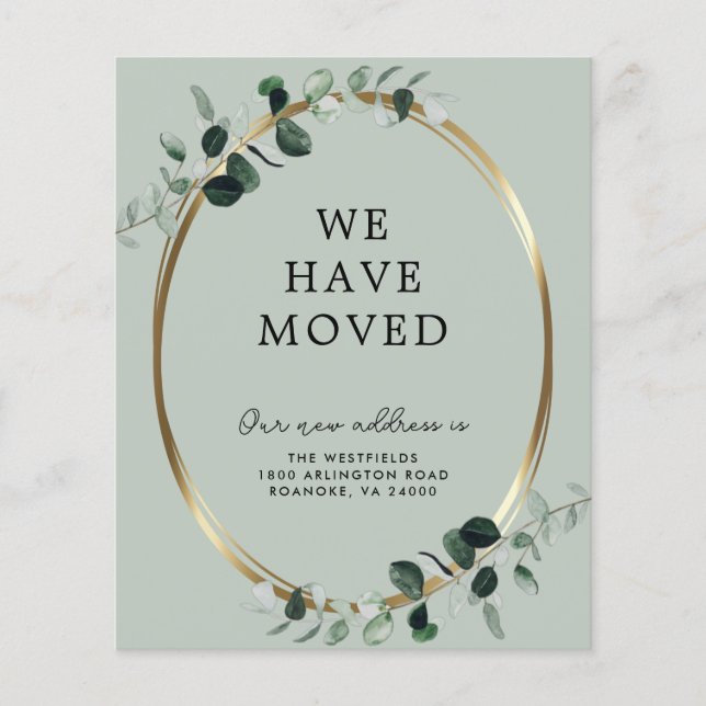 Budget Eucalyptus Sage Ny adress tillkännages (Framsida)