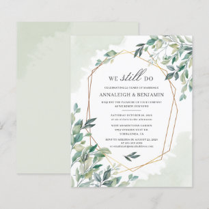 Budget Eucalyptus Script Bröllop Vow Renewal