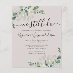 Budget Eucalyptus Vow Renewal Call