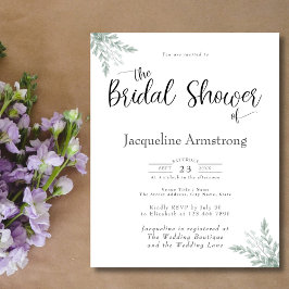 Budget Eucalyptus Watercolor Möhippa Flyer
