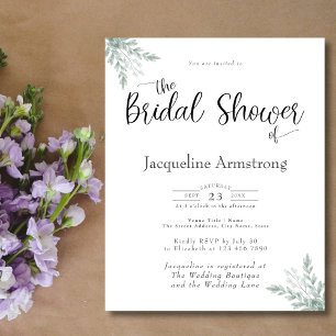Budget Eucalyptus Watercolor Möhippa Flyer
