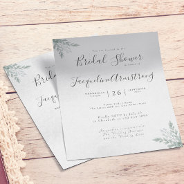 Budget Eucalyptus Watercolor Möhippa Flygblad