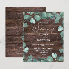 Budget Eucalyptus & Wood Greenery Bröllop