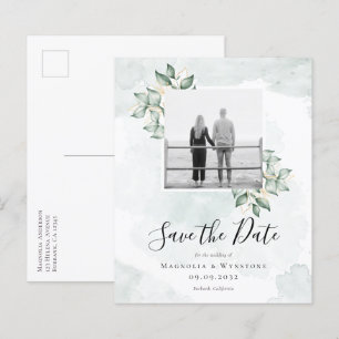 BUDGET Eukalyptus Bröllop Save The Date Brevkort