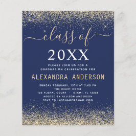 Budget Examen Foto Guld Marinblå Klass 2023 Flygblad