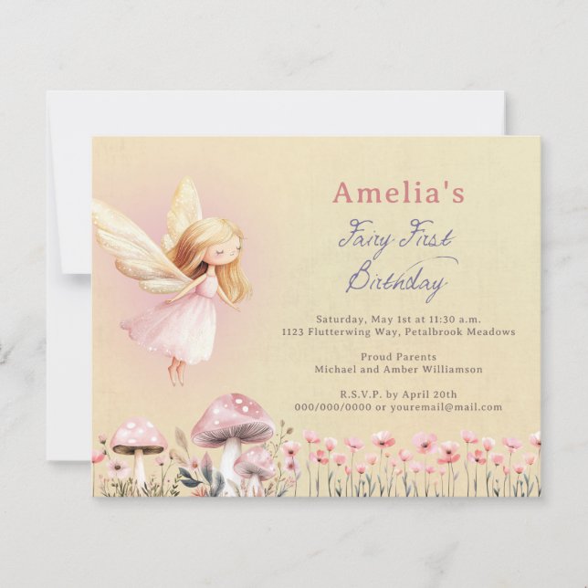 Budget Fairy First Theme Girl's 1st Birthday Party (Framsida)