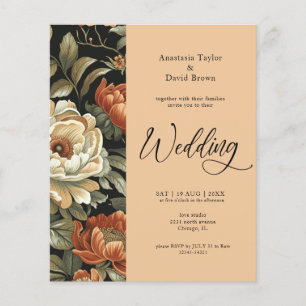 Budget Fall Clay Blommigt Wedding bjudande