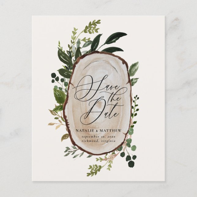 Budget Fall Rustit farmhouse bröllop annonsering Flygblad (Framsidan)