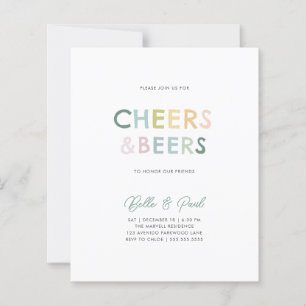 Budget Färgglada Cheers & Beers Modern Par Bröllop