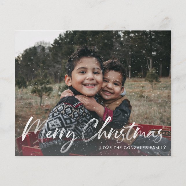 Budget Faux Snö God jul Flygblad (Framsidan)