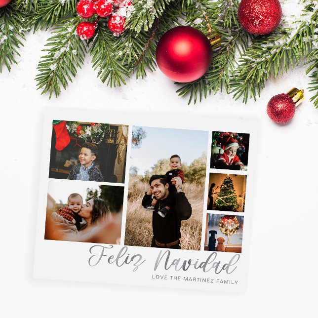 Budget Feliz Navidad Silver 6 Photo Flyer (Skapare uppladdad)