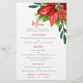 Budget Festive Bröllop Poinsettia Foliage Menu