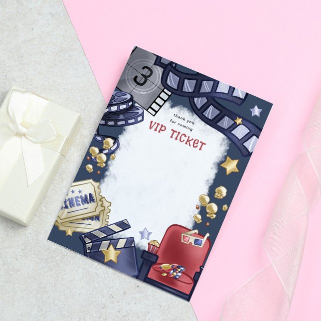 Budget Filmkväll Barnkalas Tacksamhetskort Tack Kort (Skapare uppladdad)