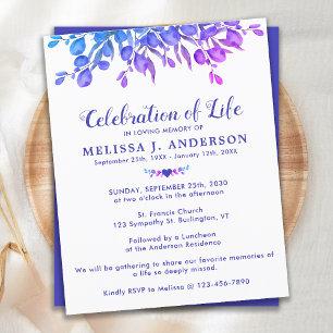 Budget Firande of Life Lila Eucalyptus Invit