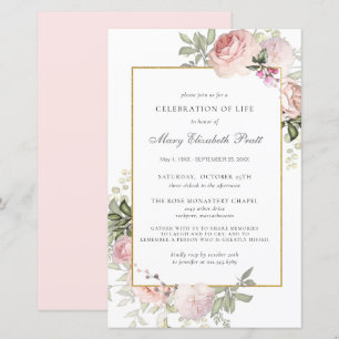Budget Firande of Life Rosa Blommigt Call