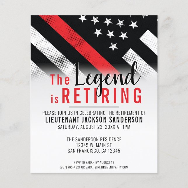 Budget Firefighter Pension Red Line Fireman (Framsida)