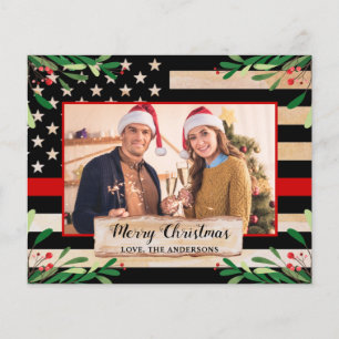 Budget Firefighter Thin Red Line Flagga jul