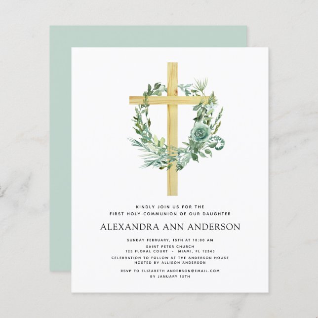 Budget First Heliga Communion Greenery Eucalyptus (Fram/baksida)