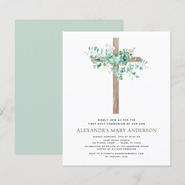 Budget First Heliga Communion Greenery Eucalyptus (Fram/baksida)