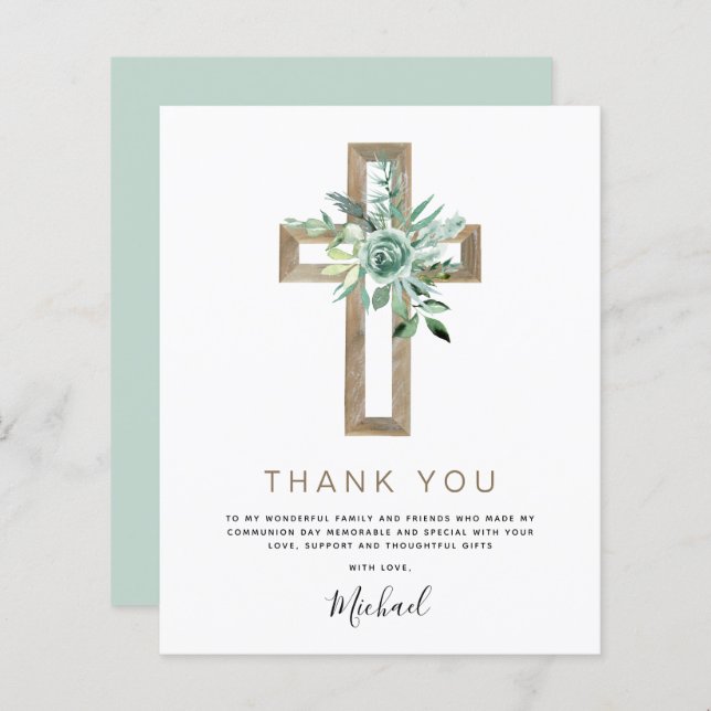 Budget First Heliga Communion Tack Greenery (Fram/baksida)