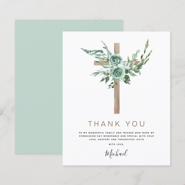 Budget First Heliga Communion Tack Greenery (Fram/baksida)