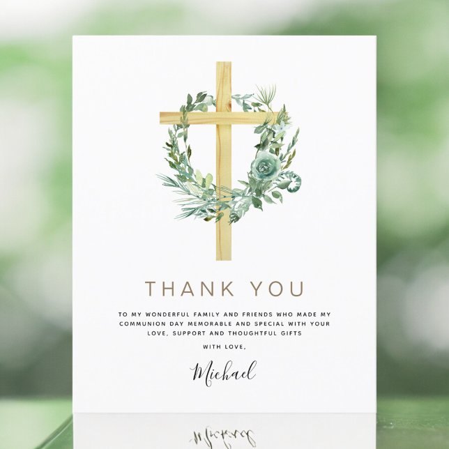 Budget First Heliga Communion Tack Greenery Flygblad (Skapare uppladdad)