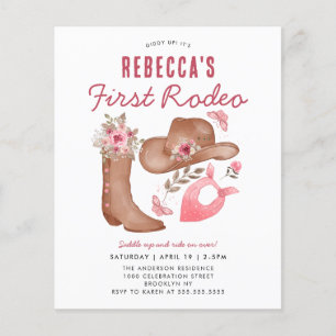 Budget First Rodeo Rosa Cowgirl 1st Birthday