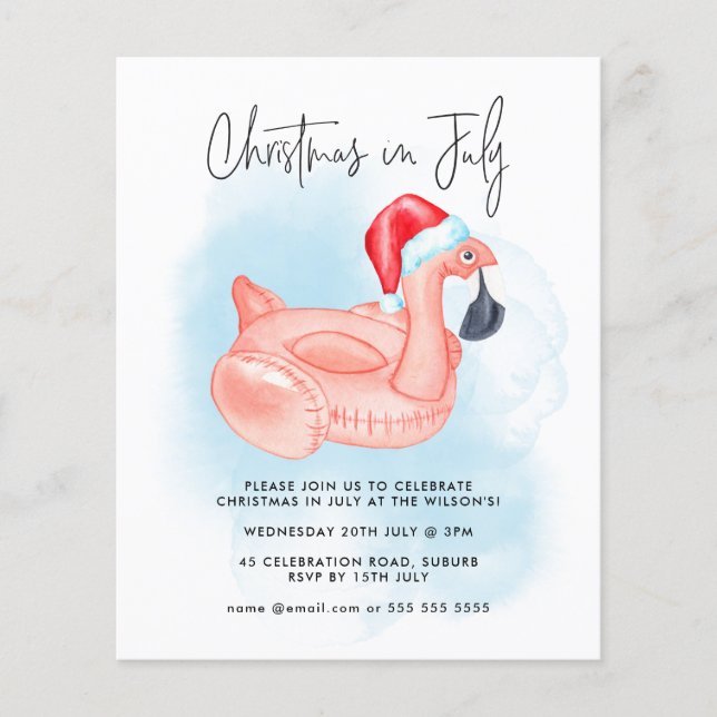 Budget Flamingo jul i juli, sommaren Party (Framsida)