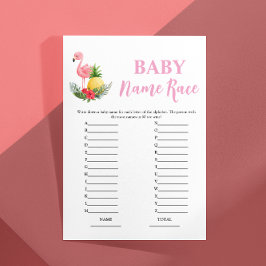 Budget Flamingo Namn Tävling Baby Shower Game Baby