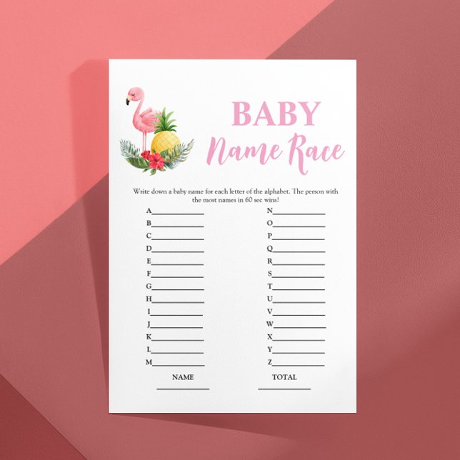 Budget Flamingo Namn Tävling Baby Shower Game Baby (Skapare uppladdad)