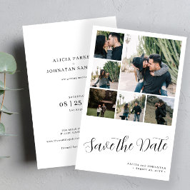 Budget flerbilder kollage save the date bröllop