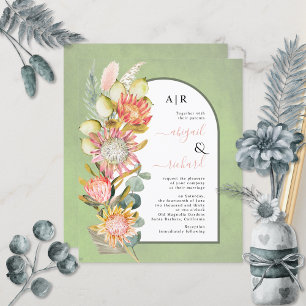 BUDGET Flowers QR-gröntens bröllopsinbjudan