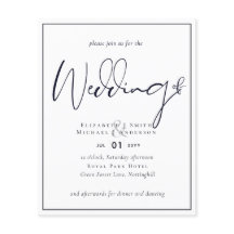 BUDGET Flyer Papper, inbjudan till Blåbröllop vid 