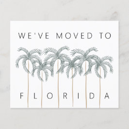 Budget Flytt till Florida Palmträd Ny adress-kort