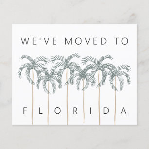 Budget Flytt till Florida Palmträd Ny adress-kort